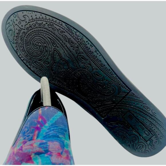 ETRO Slip-on Shoes Unisex Size M8 W11 Paisley Pattern Made In Italy - Picture 8 of 8